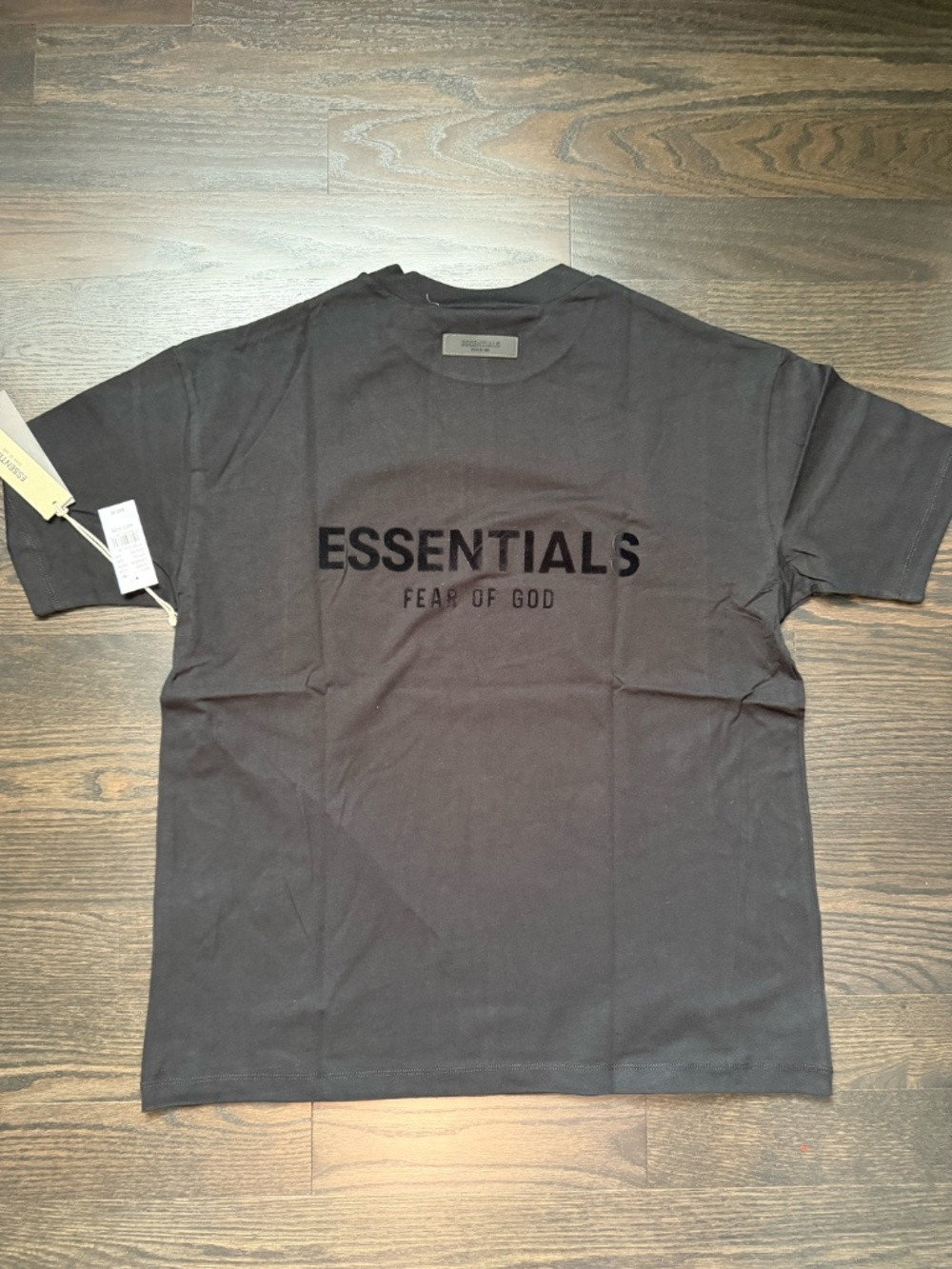 Fear Of God Essentials T-Shirt SS22 Stretch Limo Black Size Medium - Picture 2 of 4